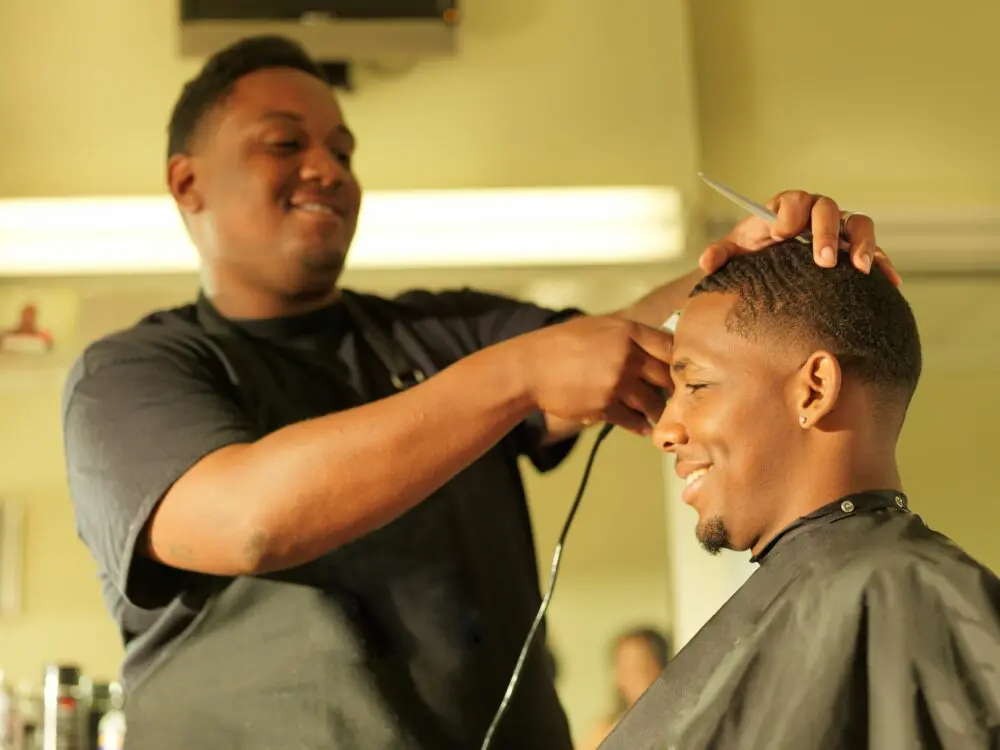 Black Barbers in Cincinnati cutting hair