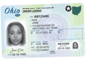 State of Ohio Compliant Driver's License