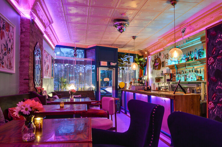 a colorful and decorated bar 