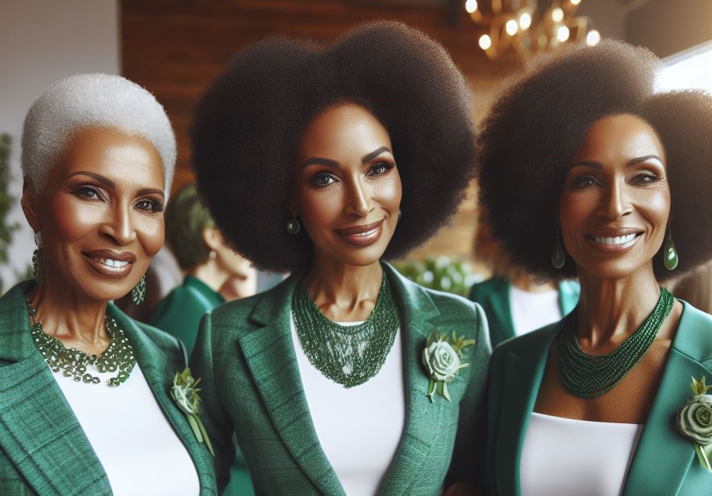 group of business ladies wearing green | Sole Fresh Sole Clean